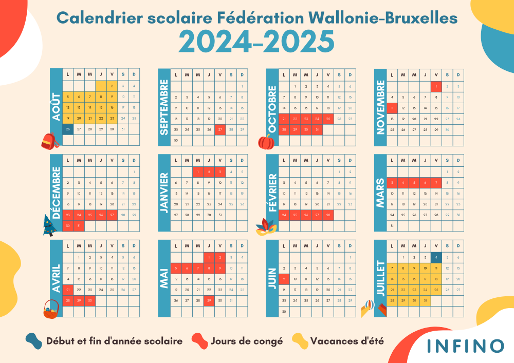 Calendrier scolaire 2024-2025